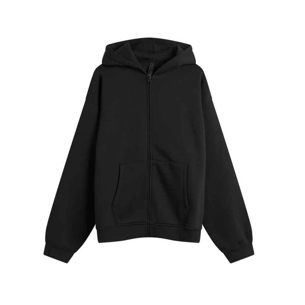 Skims Fleece Lounge Relaxed Zip Up Hoodie PL-ZUP-9013M Washed Onyx 2X
